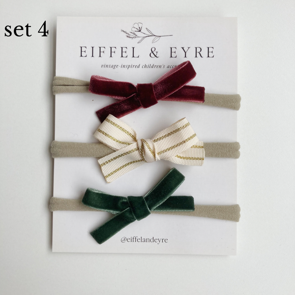 Holiday Collection | Festive Hair Bow Set