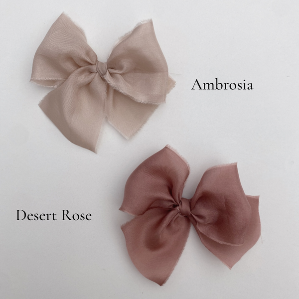 Limited Edition Colours | Classic Raw Silk Bow