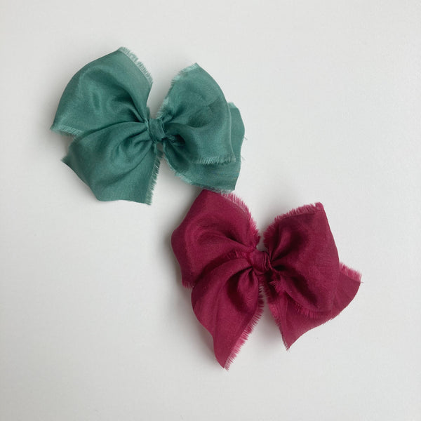 Holiday Collection | Classic Raw Silk Bow