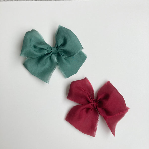 Holiday Collection | Classic Raw Silk Bow